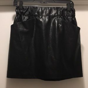 ZARA faux leather skirt